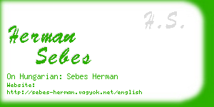 herman sebes business card